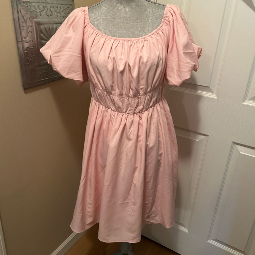 Elegant Pink Off-Shoulder Dress